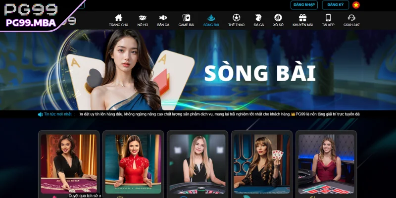 PG99 nổi bật với sảnh casino live đẳng cấp và chất lượng